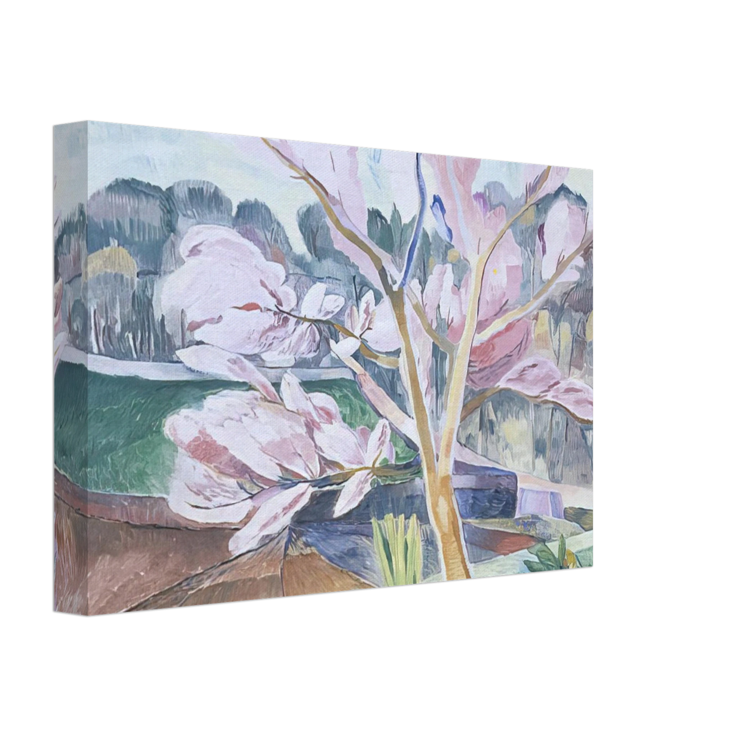 Grace Cossington Smith - Landscape with flowering peach - 1932 Canvas - 40x60 cm / 16x24 inches-canvas