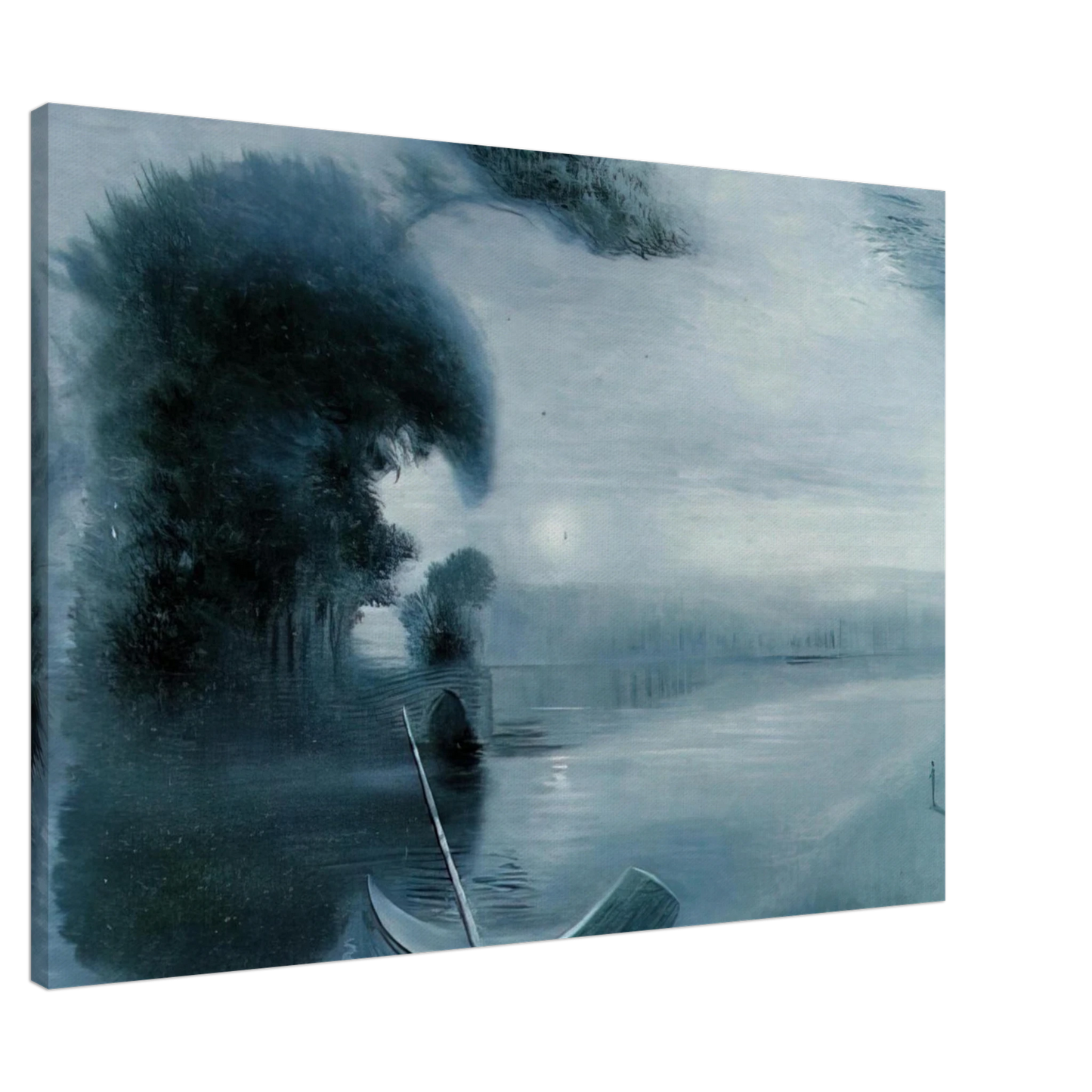 Salvador Dali - METAMORPHOSIS OF HITLER S FACE INTO A MOONLIT LANDSCAPE WITH ACCOMPANIMENT Canvas - 20x30 cm / 8x12 inches-canvas