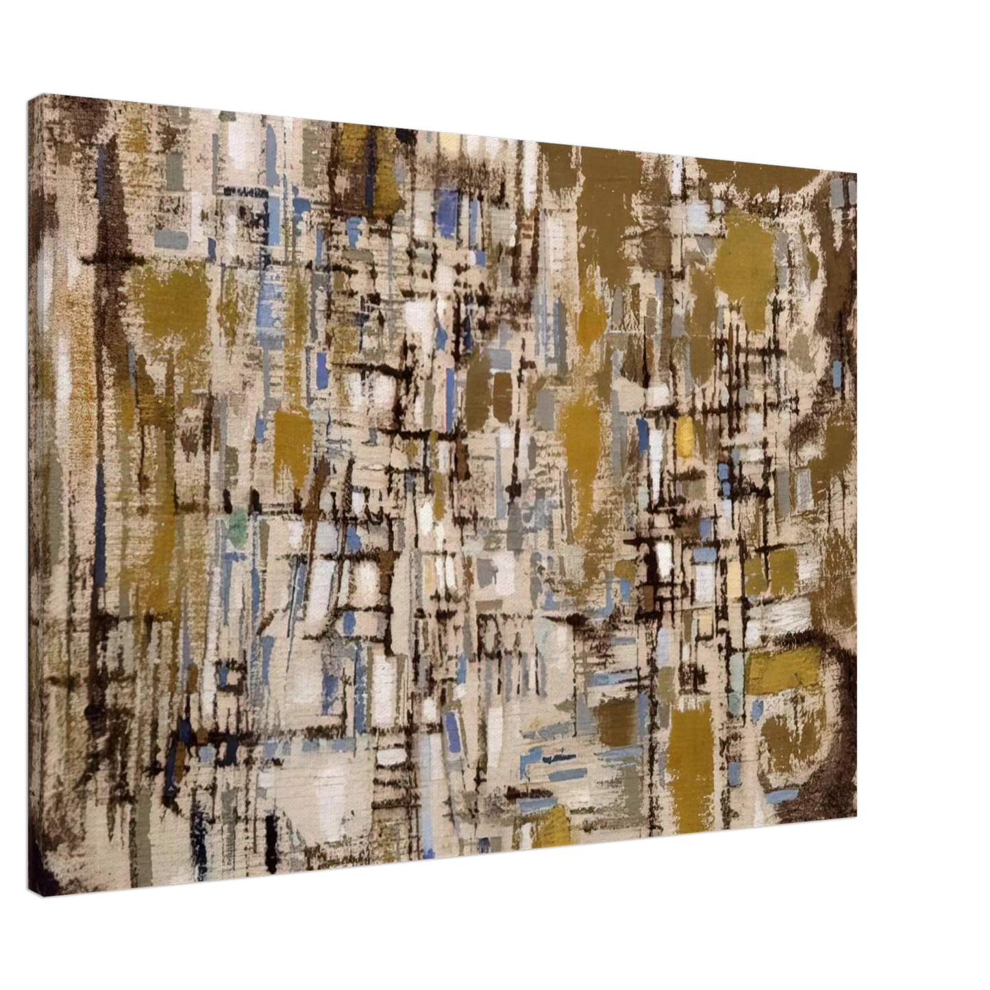 Maria Helena Vieira da Silva - Untitled - 1952 Canvas - 20x30 cm / 8x12 inches-canvas