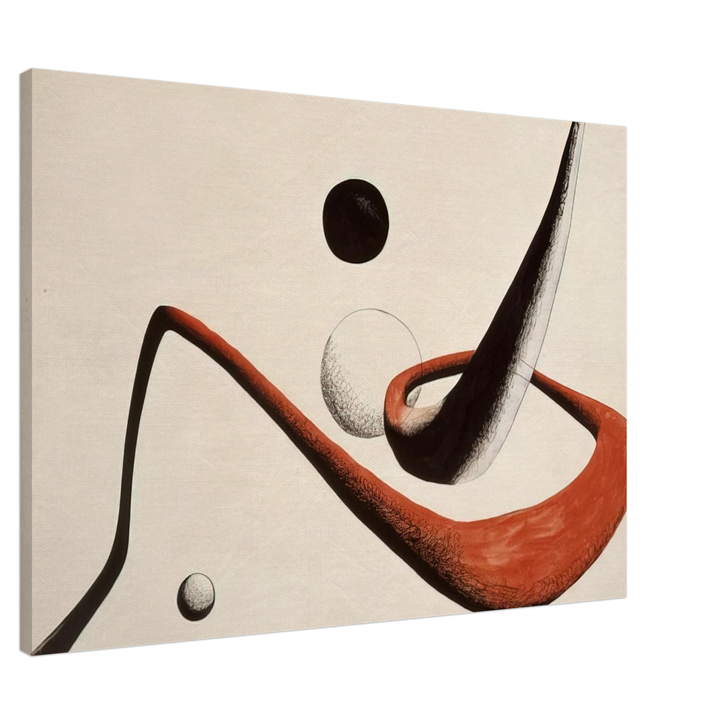 Alexander Calder - SPACE TUNNEL 1932 Canvas - 20x30 cm / 8x12 inches-canvas