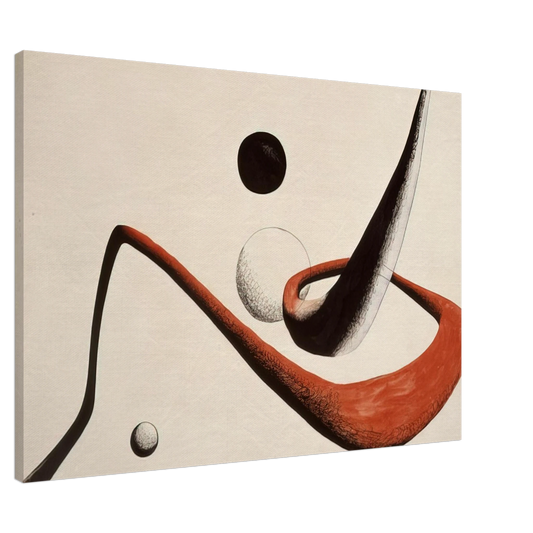 Alexander Calder - SPACE TUNNEL 1932 Canvas - 20x30 cm / 8x12 inches-canvas