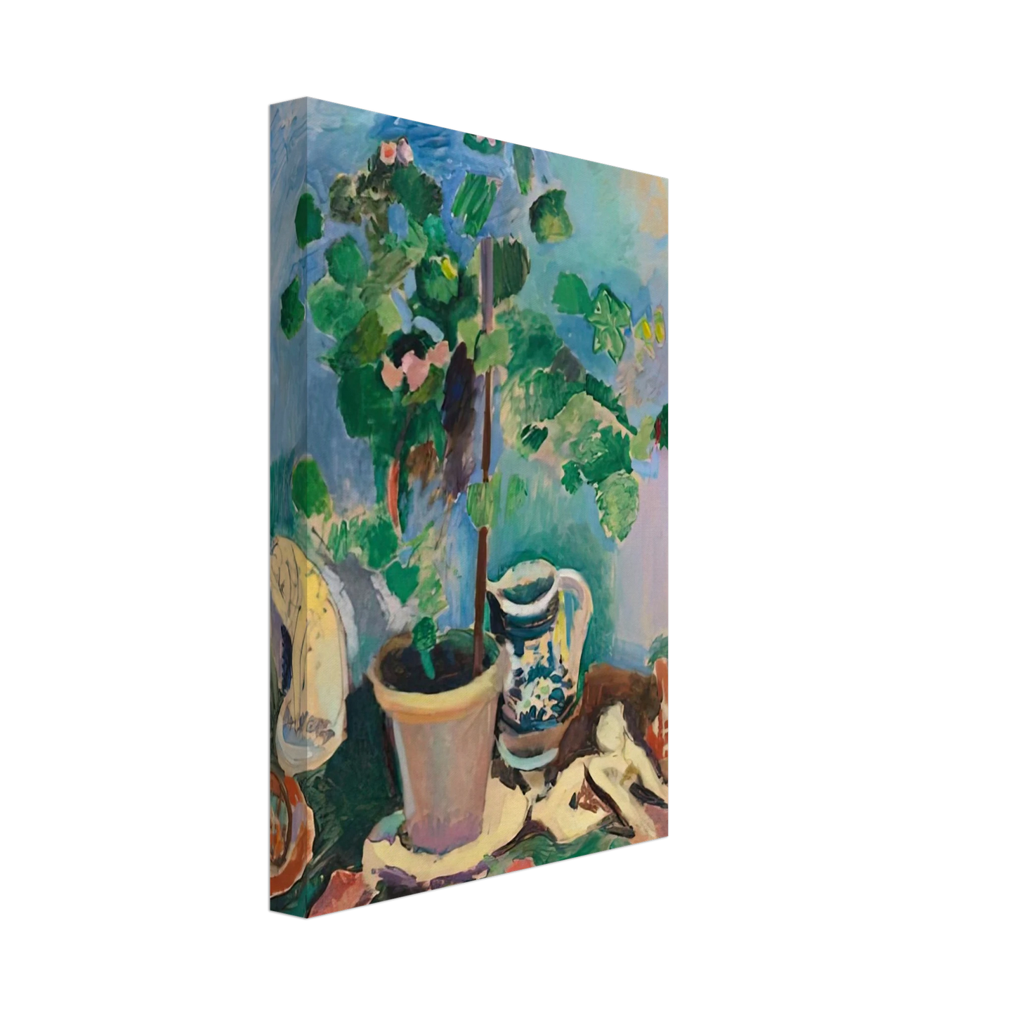Henri Matisse - THE GERANIUM 1906 Canvas - 40x60 cm / 16x24 inches-canvas