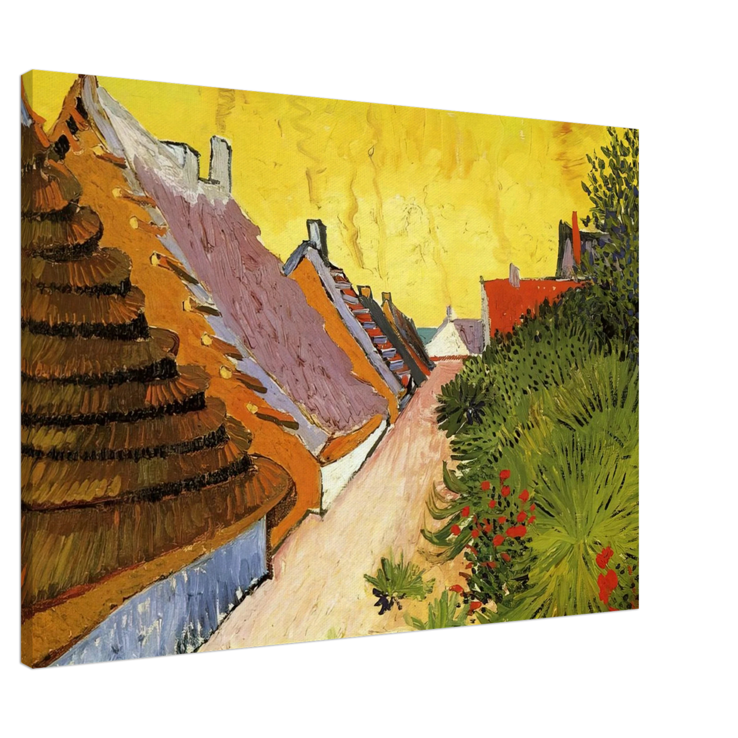 Vincent van Gogh - Street in Saintes-Maries Canvas - 20x30 cm / 8x12 inches-canvas
