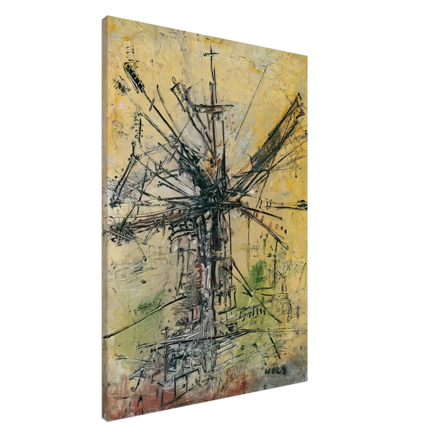 Wols - The Windmill - 1951 Canvas - 20x30 cm / 8x12 inches-canvas