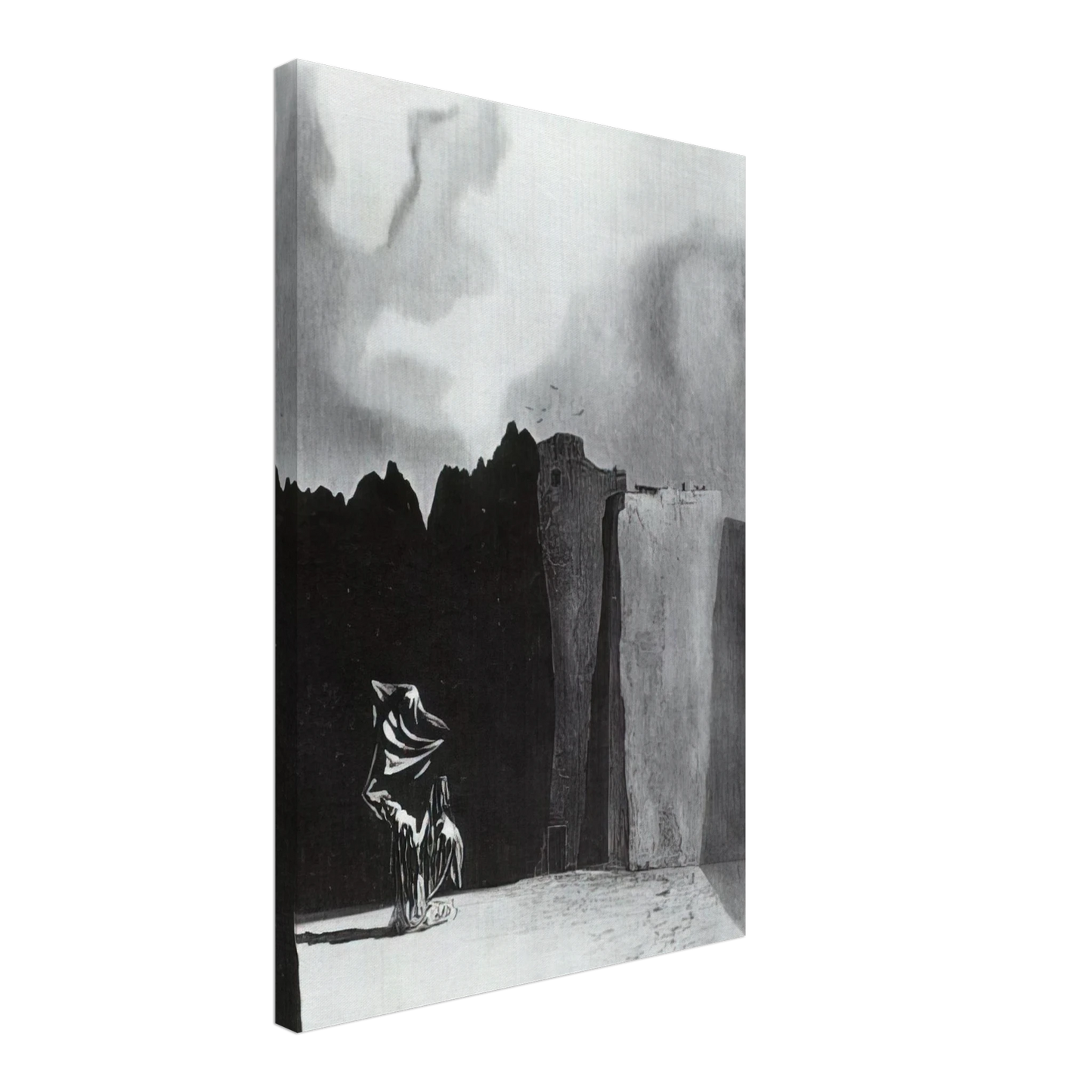 Salvador Dali - WEST SIDE OF THE ISLE OF THE DEAD Canvas - 40x60 cm / 16x24 inches-canvas