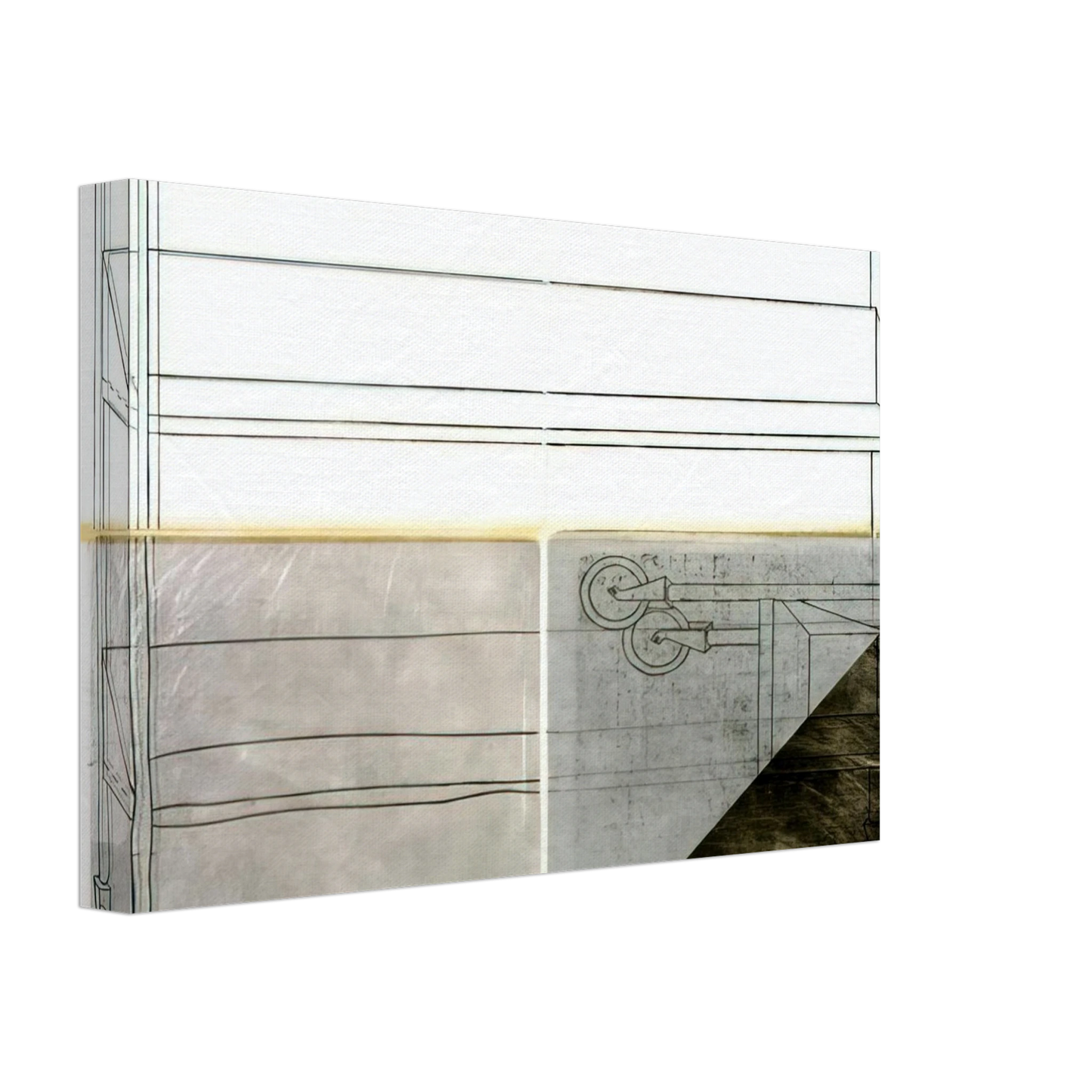 Dieter Roth - Large Trolley - 1972 Canvas - 40x60 cm / 16x24 inches-canvas