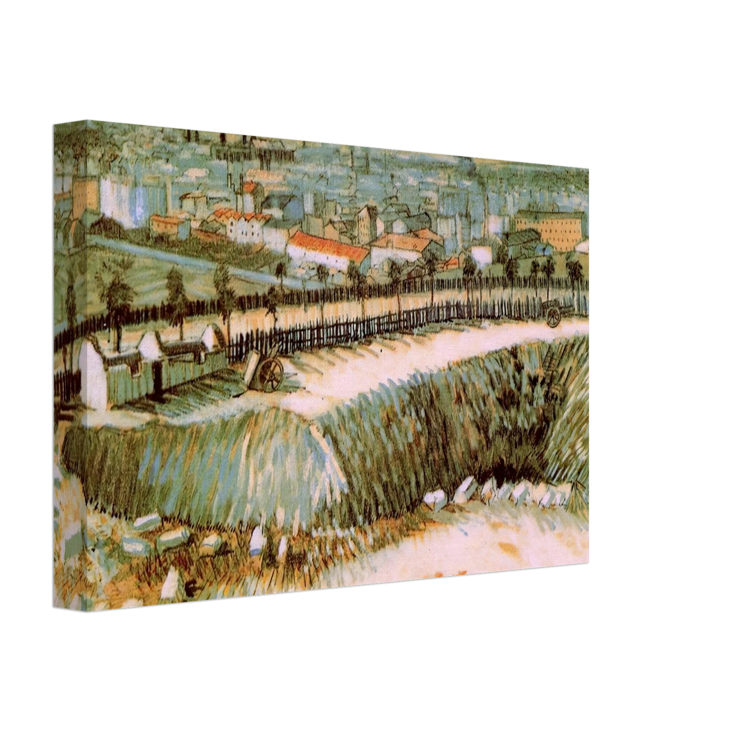 Vincent van Gogh - Outskirts of Paris near Montmartre Canvas - 40x60 cm / 16x24 inches-canvas