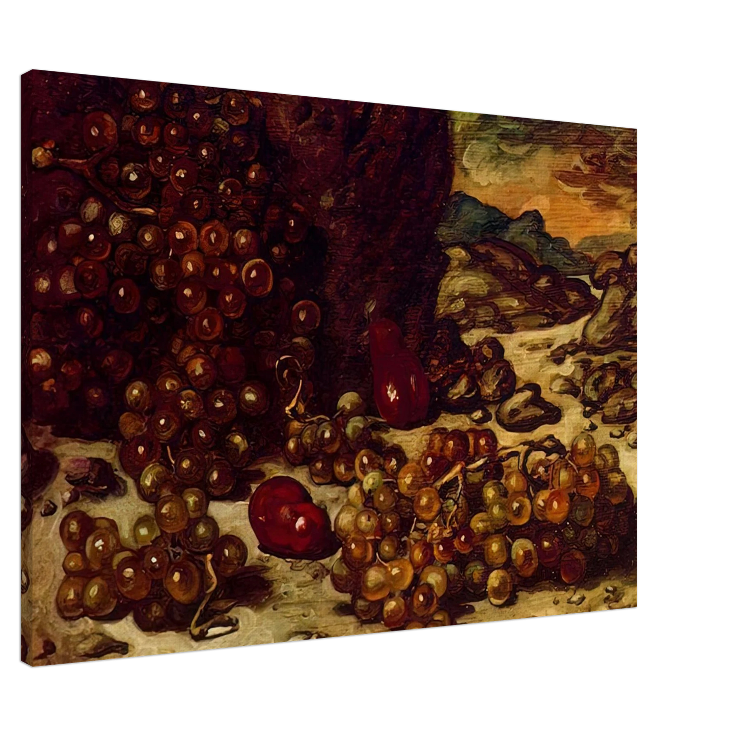 Giorgio de Chirico - STILL LIFE WITH ROCKY LANDSCAPE 1942 Canvas - 20x30 cm / 8x12 inches-canvas