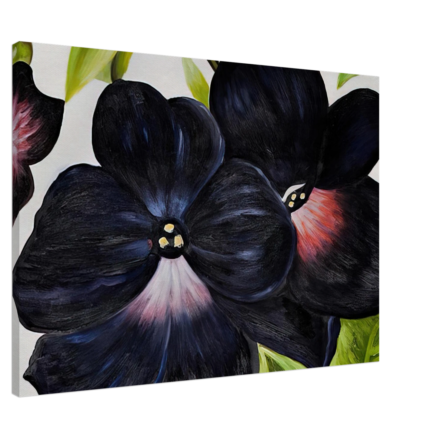 Georgia O'Keeffe - Black and Purple Petunias Canvas - 20x30 cm / 8x12 inches-canvas