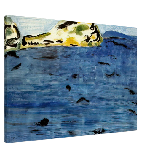 Milton Avery - Blue Bay and Dunes - 1961 Canvas - 20x30 cm / 8x12 inches-canvas