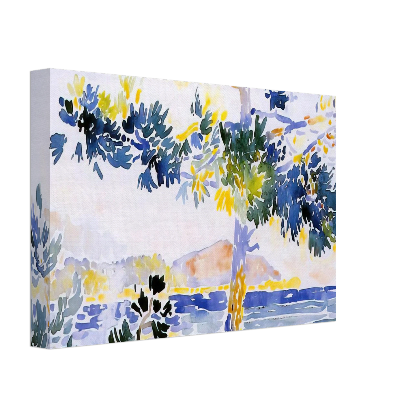 Henri-Edmond Cross - Saint-Clair Landscape Canvas - 40x60 cm / 16x24 inches-canvas