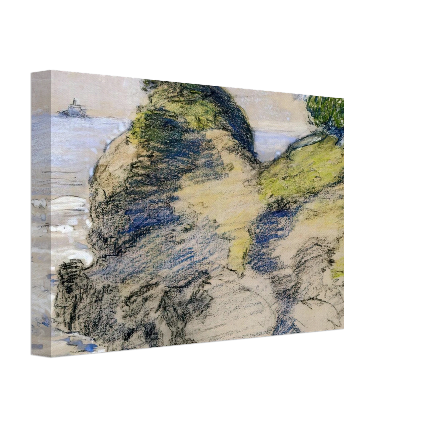 Childe Hassam - Oregon Coast Canvas - 70x100 cm / 28x40 inches-canvas