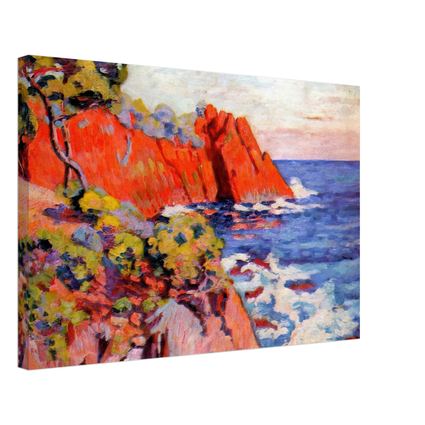 Armand Guillaumin - Rochers sur la Cote a Agay - 1907 Canvas - 40x60 cm / 16x24 inches-canvas