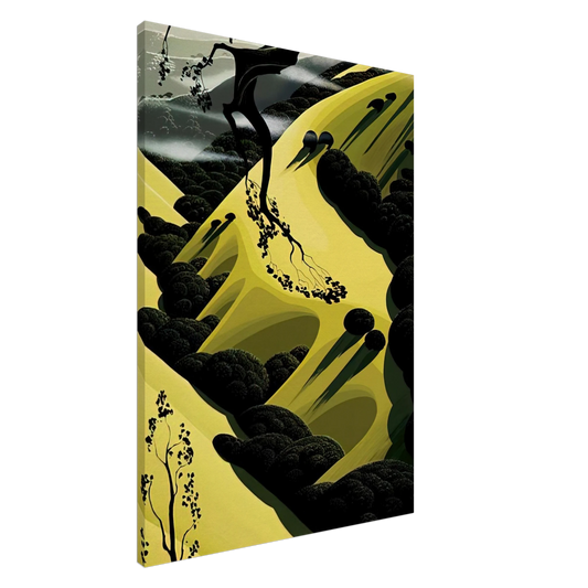 Eyvind Earle - High Country Valley Canvas - 20x30 cm / 8x12 inches-canvas