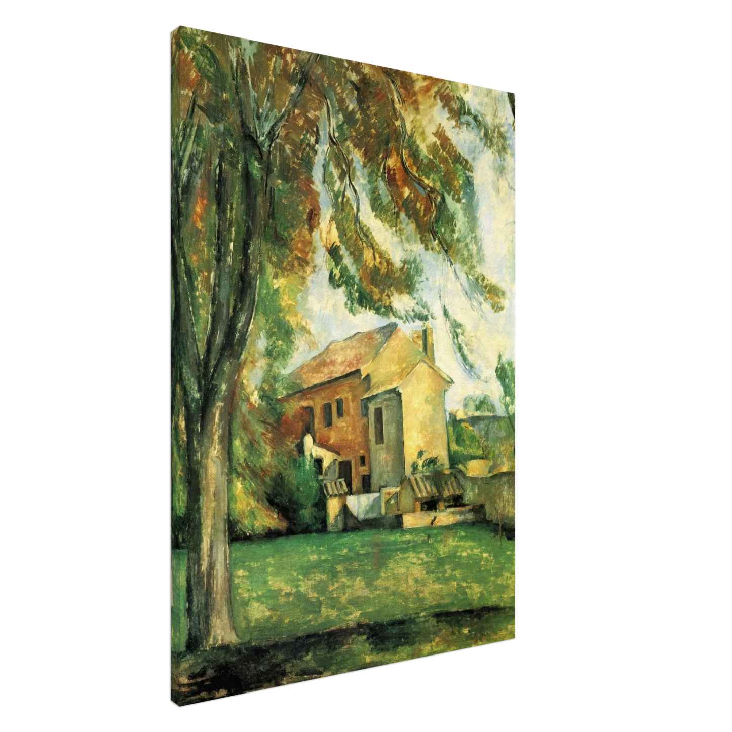 Paul Cezanne - The pond of the Jas de Bouffan Canvas - 20x30 cm / 8x12 inches-canvas