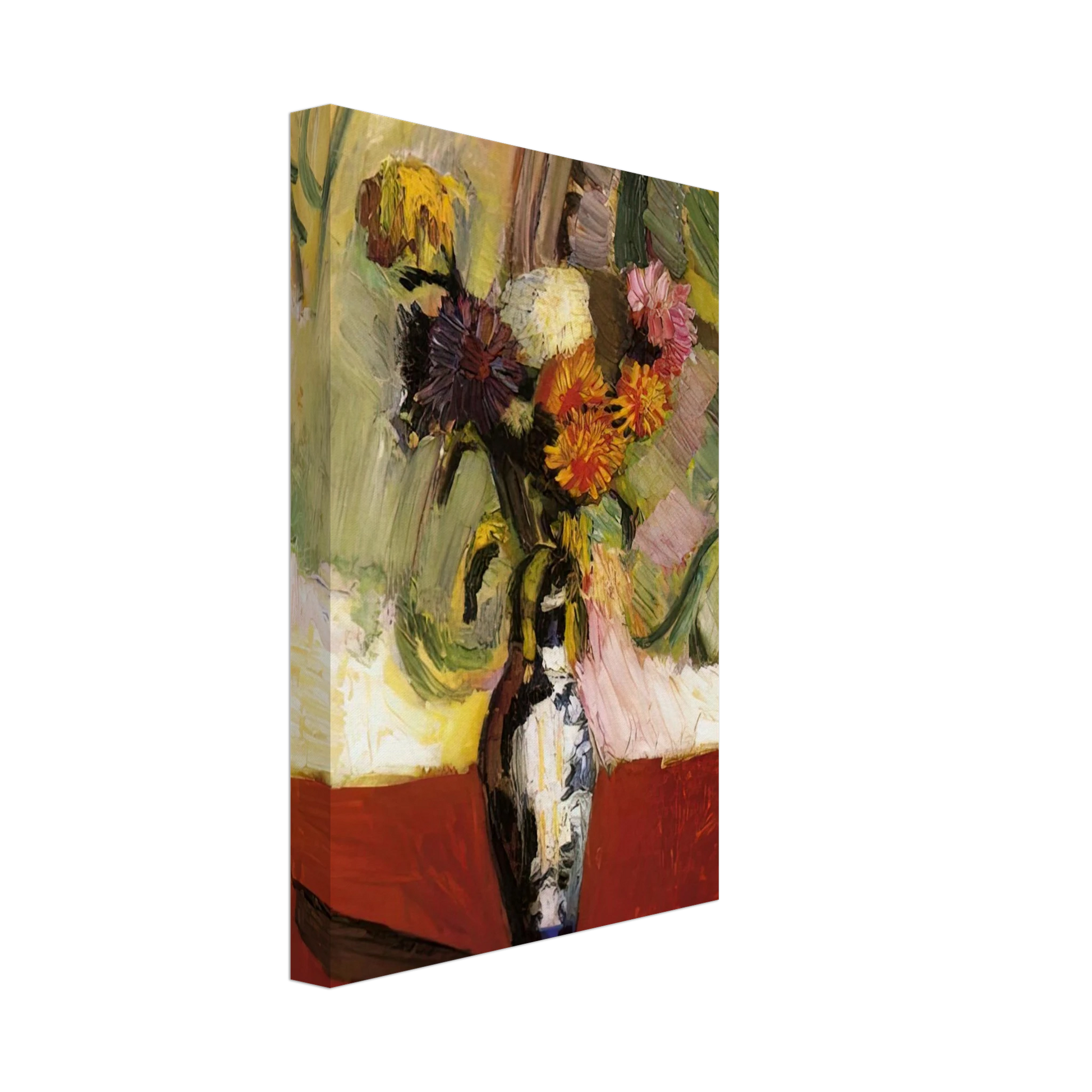 Henri Matisse - CHRYSANTHEMUMS IN A CHINESE VASE 1902 Canvas - 40x60 cm / 16x24 inches-canvas