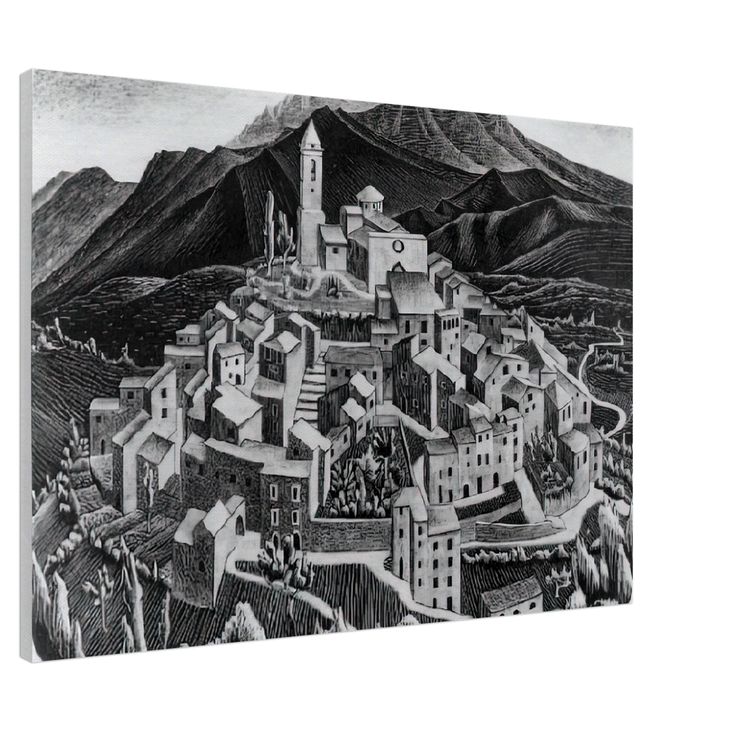 MC Escher - ESCHER (11) Canvas - 20x30 cm / 8x12 inches-canvas