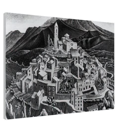 MC Escher - ESCHER (11) Canvas - 20x30 cm / 8x12 inches-canvas