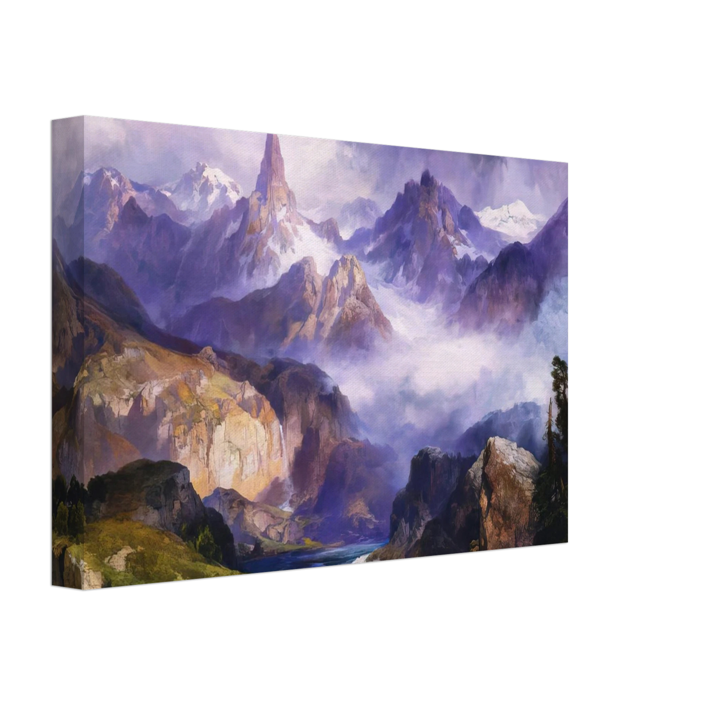 Thomas Moran - Index Peak Yellowstone National Park Canvas - 40x60 cm / 16x24 inches-canvas