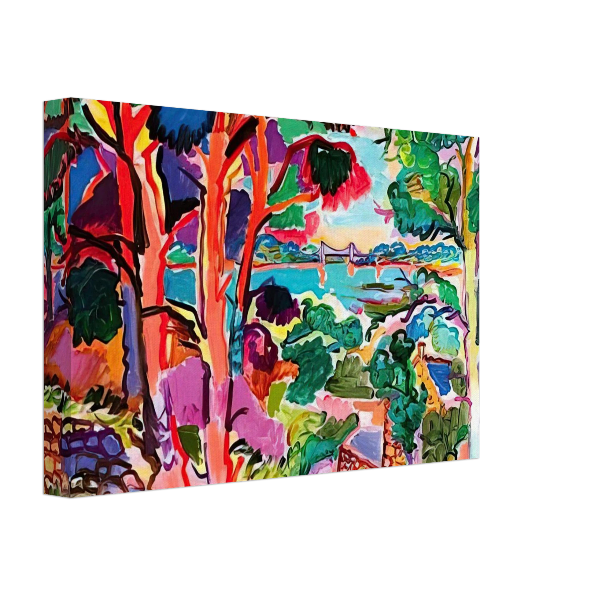 Charles Lapicque - Le trieux a Lancerf - 1957 Canvas - 40x60 cm / 16x24 inches-canvas