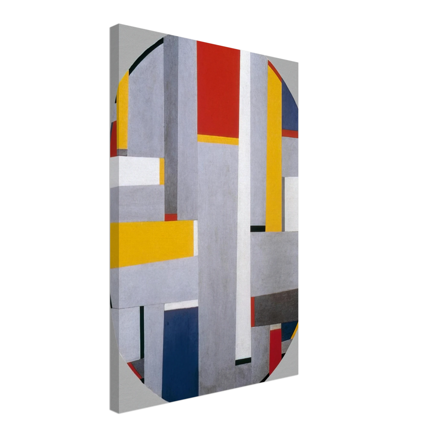 Fritz Glarner - Relational Painting, Tondo #36 - 1955 Canvas - 70x100 cm / 28x40 inches-canvas