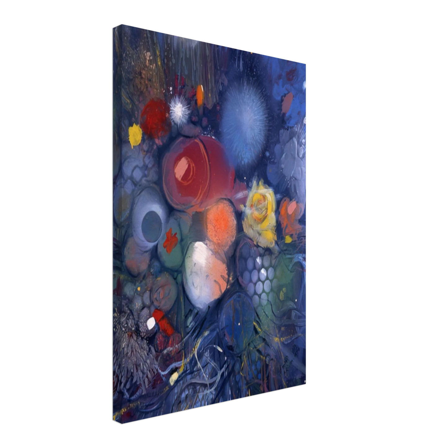 Gebre Kristos Desta - Flowers No. 3 - 1974 Canvas - 70x100 cm / 28x40 inches-canvas