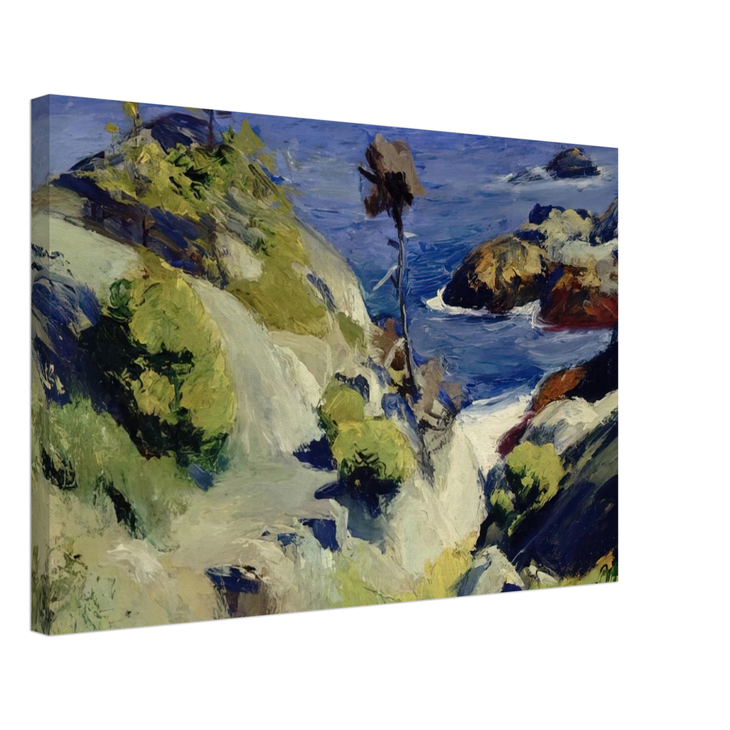 Edward Hopper - Monhegan Landscape Canvas - 70x100 cm / 28x40 inches-canvas