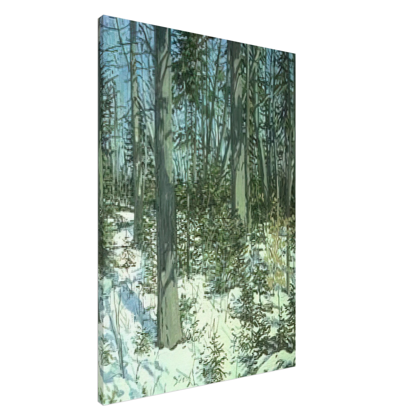 Neil Welliver - Study for Little Spruce - 1985 Canvas - 20x30 cm / 8x12 inches-canvas