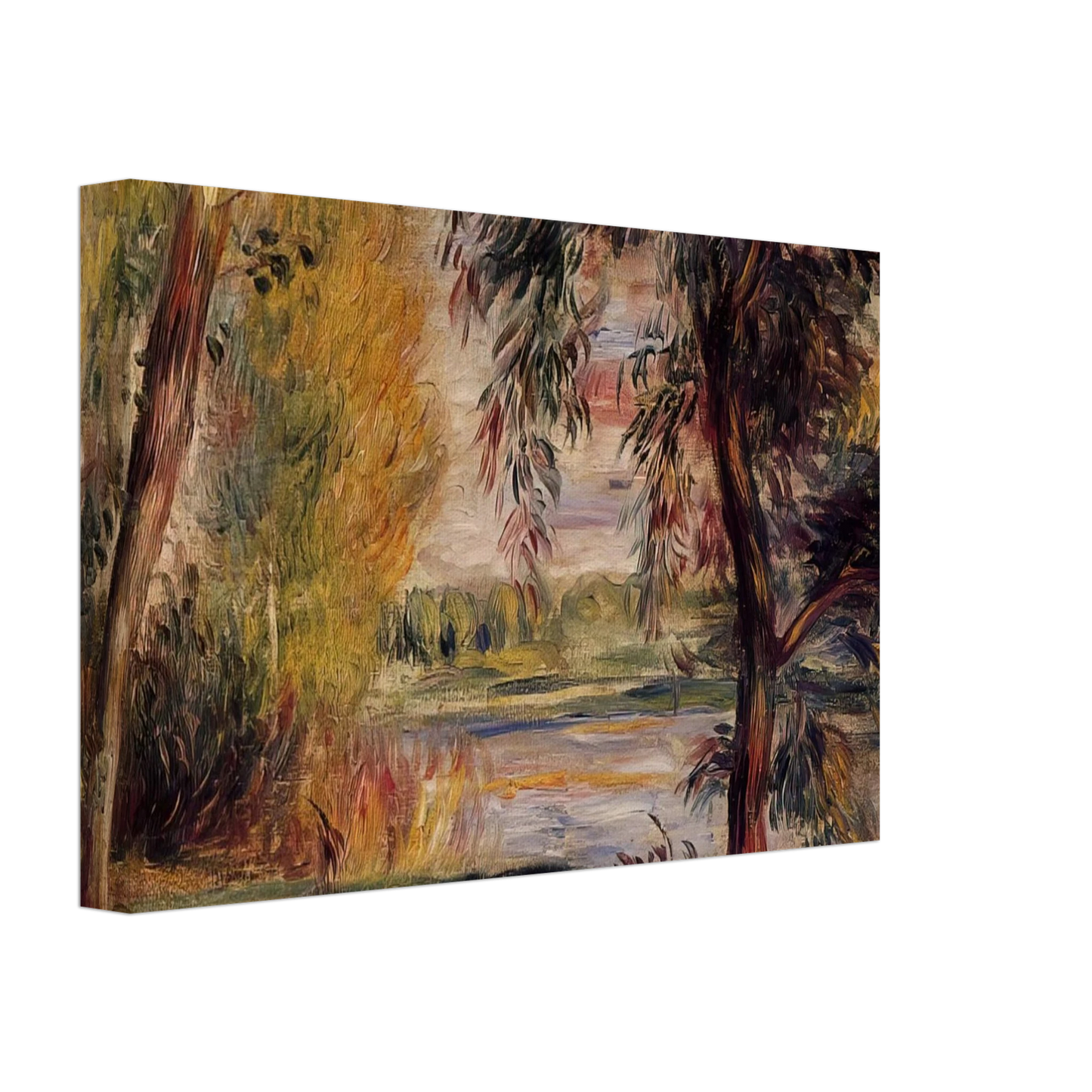Pierre-Auguste Renoir - Trees by the Water Canvas - 40x60 cm / 16x24 inches-canvas