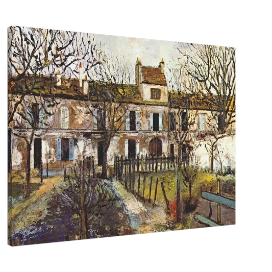 Maurice Utrillo - THE GARDEN AT MONTMAGNY Canvas - 20x30 cm / 8x12 inches-canvas