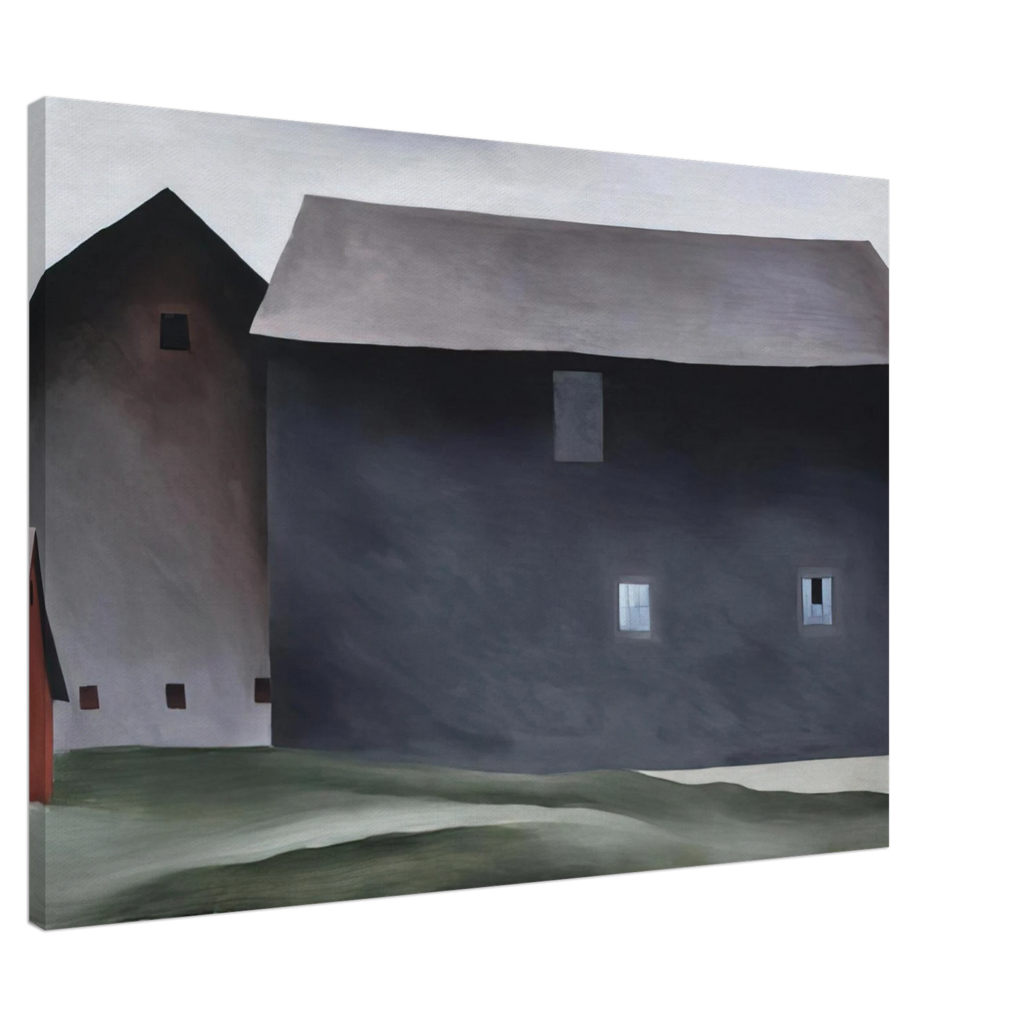 Georgia O'Keeffe - Lake George Barns Canvas - 20x30 cm / 8x12 inches-canvas