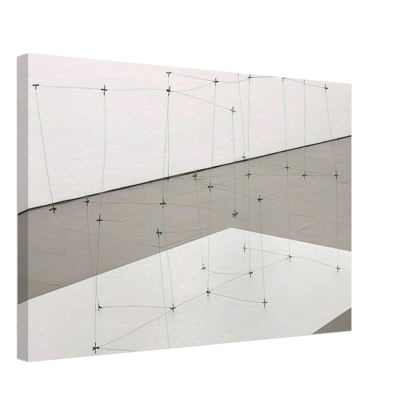 Gego - Reticularea cuadrada horizontal 7110 - 1971 Canvas - 70x100 cm / 28x40 inches-canvas