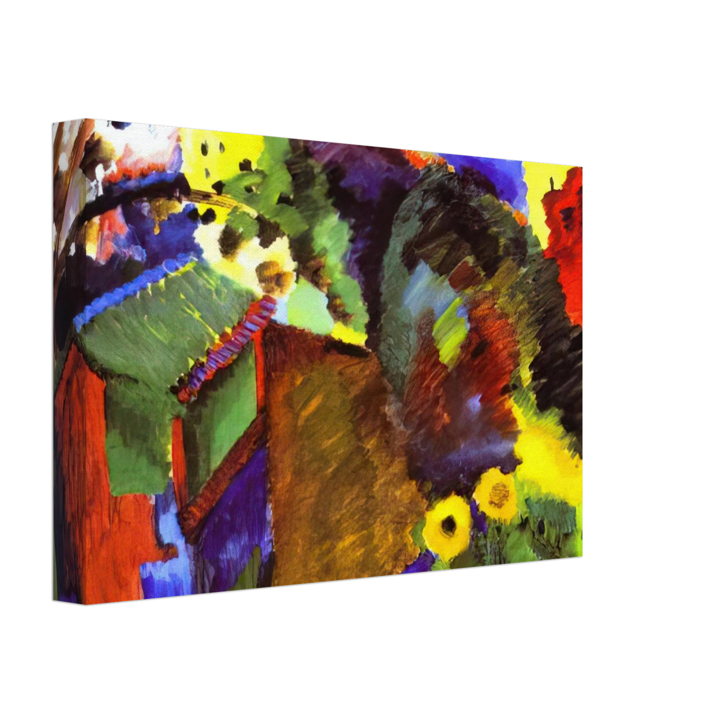 Wassily Kandinsky - MURNAU GARDEN 1910 Canvas - 40x60 cm / 16x24 inches-canvas