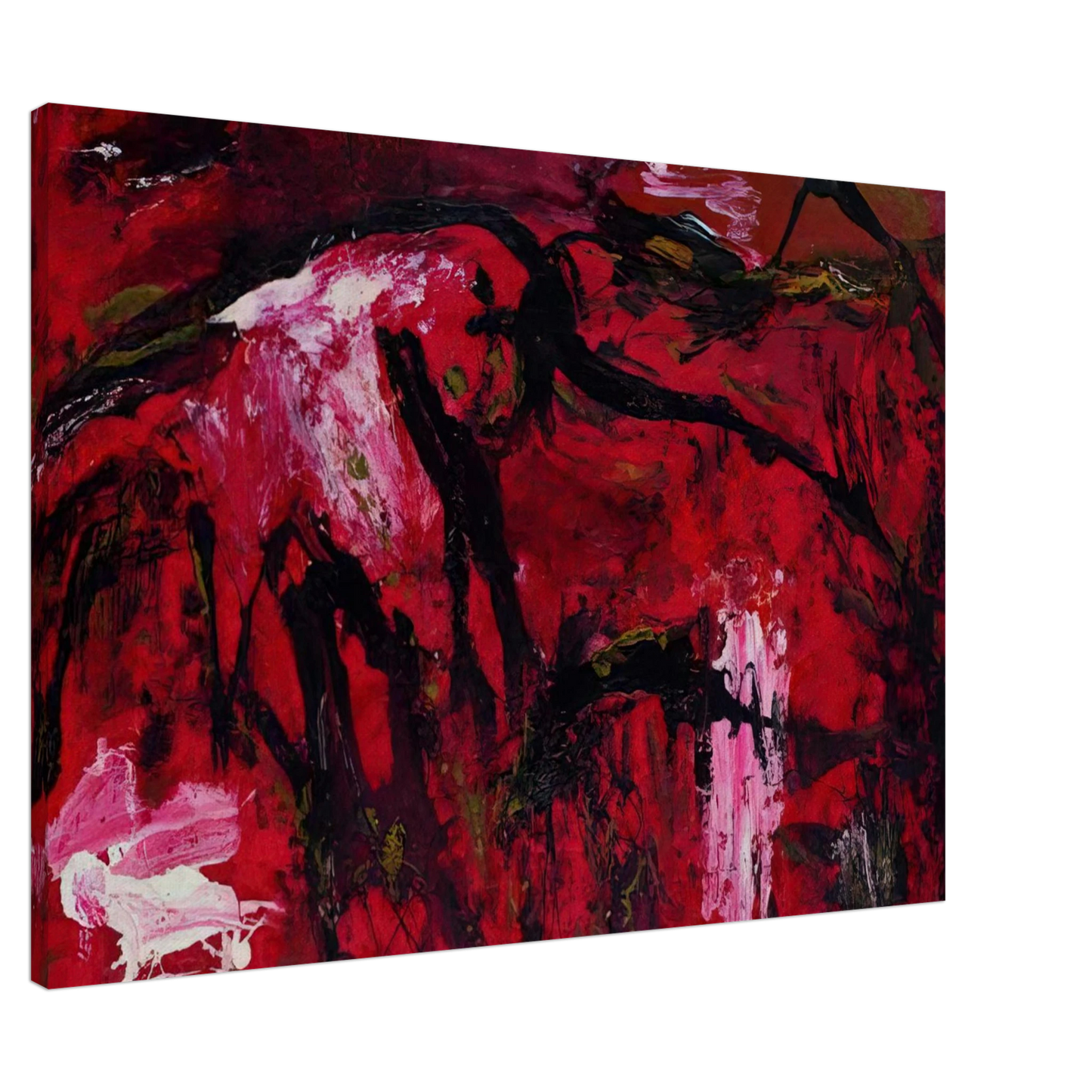 Emil Schumacher - Libusa - 1995 Canvas - 20x30 cm / 8x12 inches-canvas