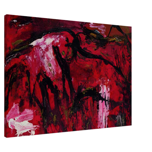 Emil Schumacher - Libusa - 1995 Canvas - 20x30 cm / 8x12 inches-canvas