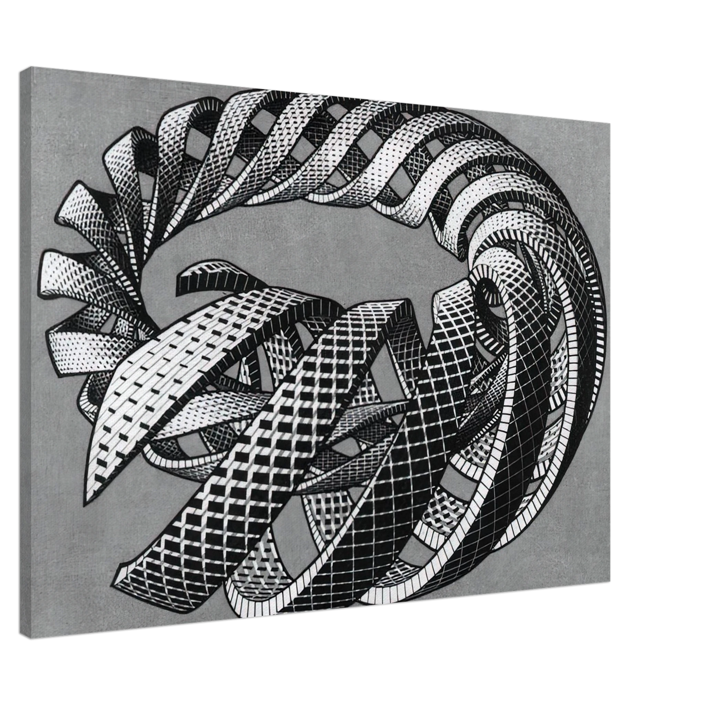 MC Escher - SPIRALS Canvas - 20x30 cm / 8x12 inches-canvas