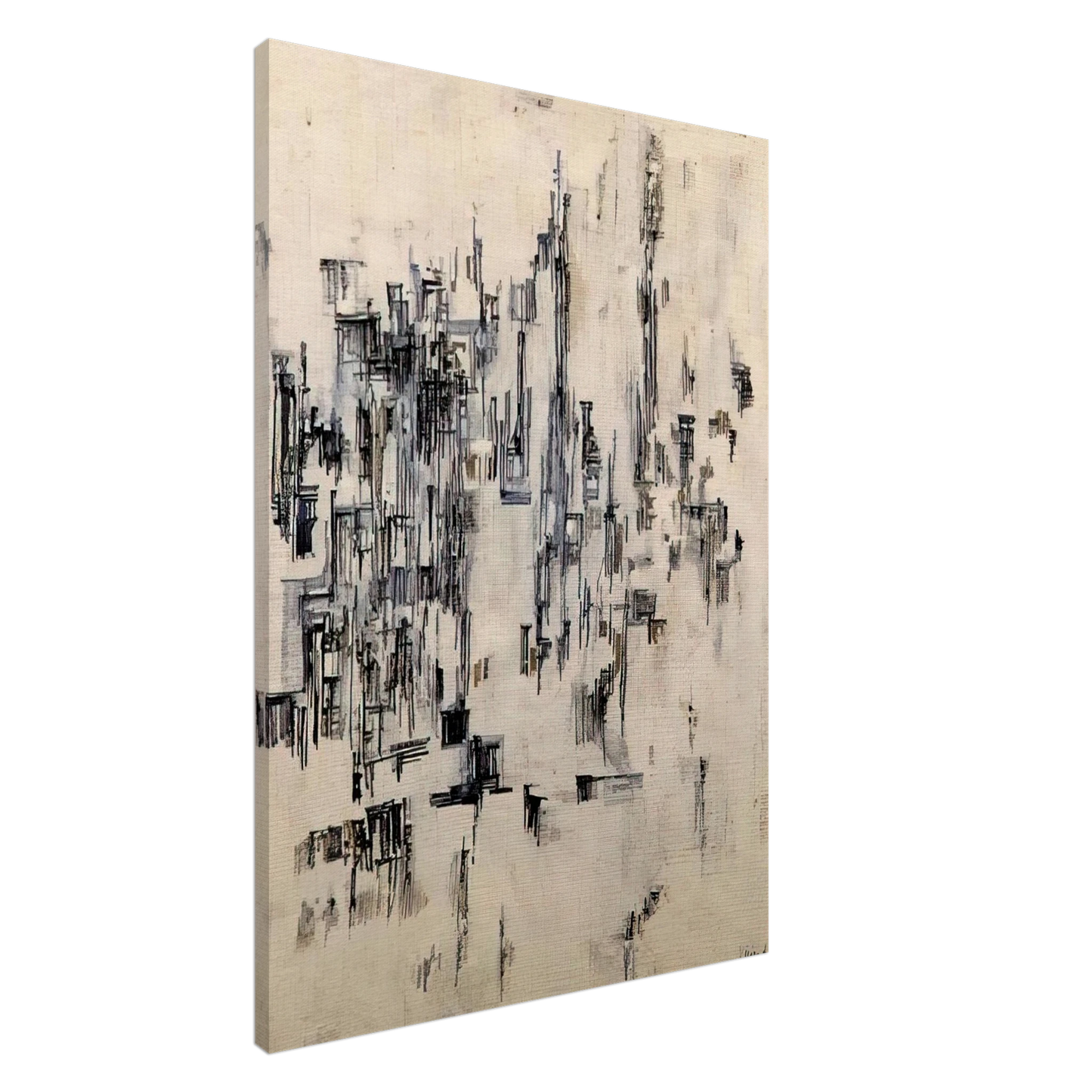 Maria Helena Vieira da Silva - La rue - 1956 Canvas - 20x30 cm / 8x12 inches-canvas