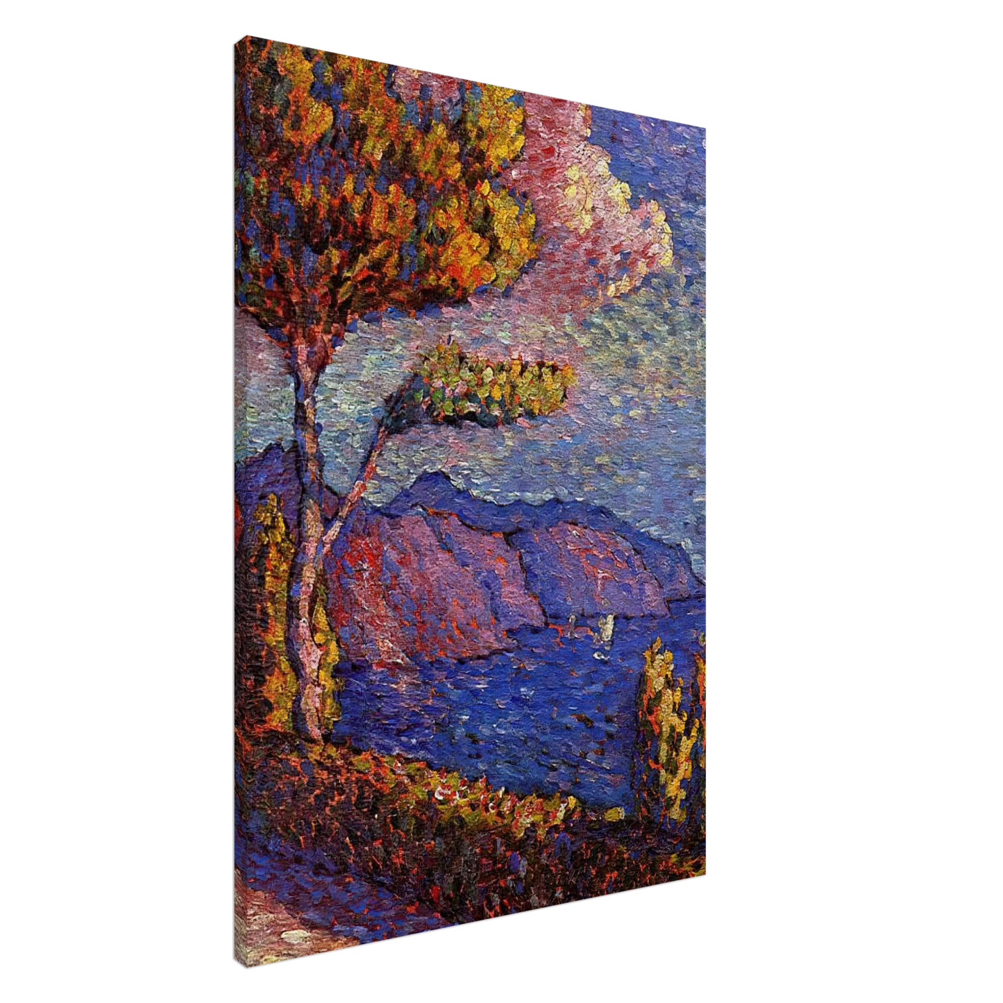 Henri-Edmond Cross - The Canal near St. Tropez Canvas - 20x30 cm / 8x12 inches-canvas