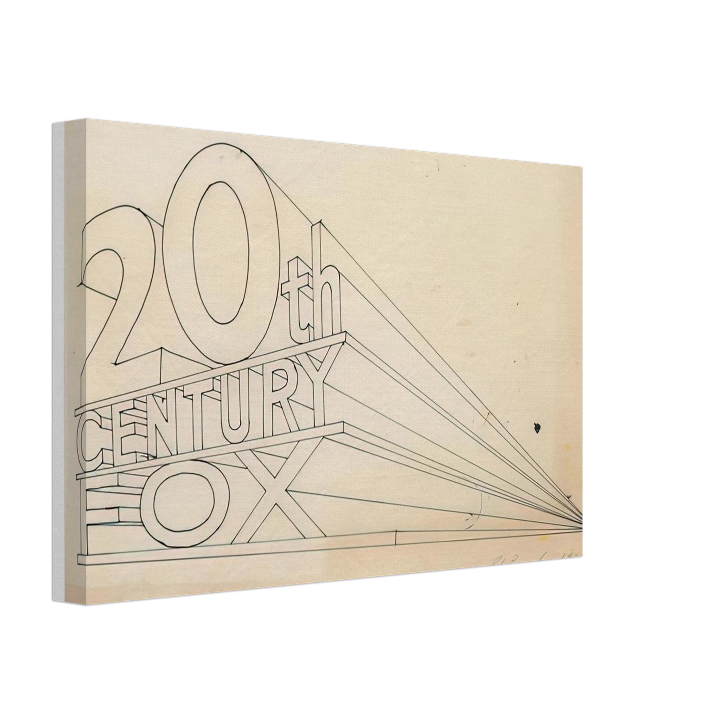 Edward Ruscha - TRADEMARK STUDY 4 1962 Canvas - 40x60 cm / 16x24 inches-canvas