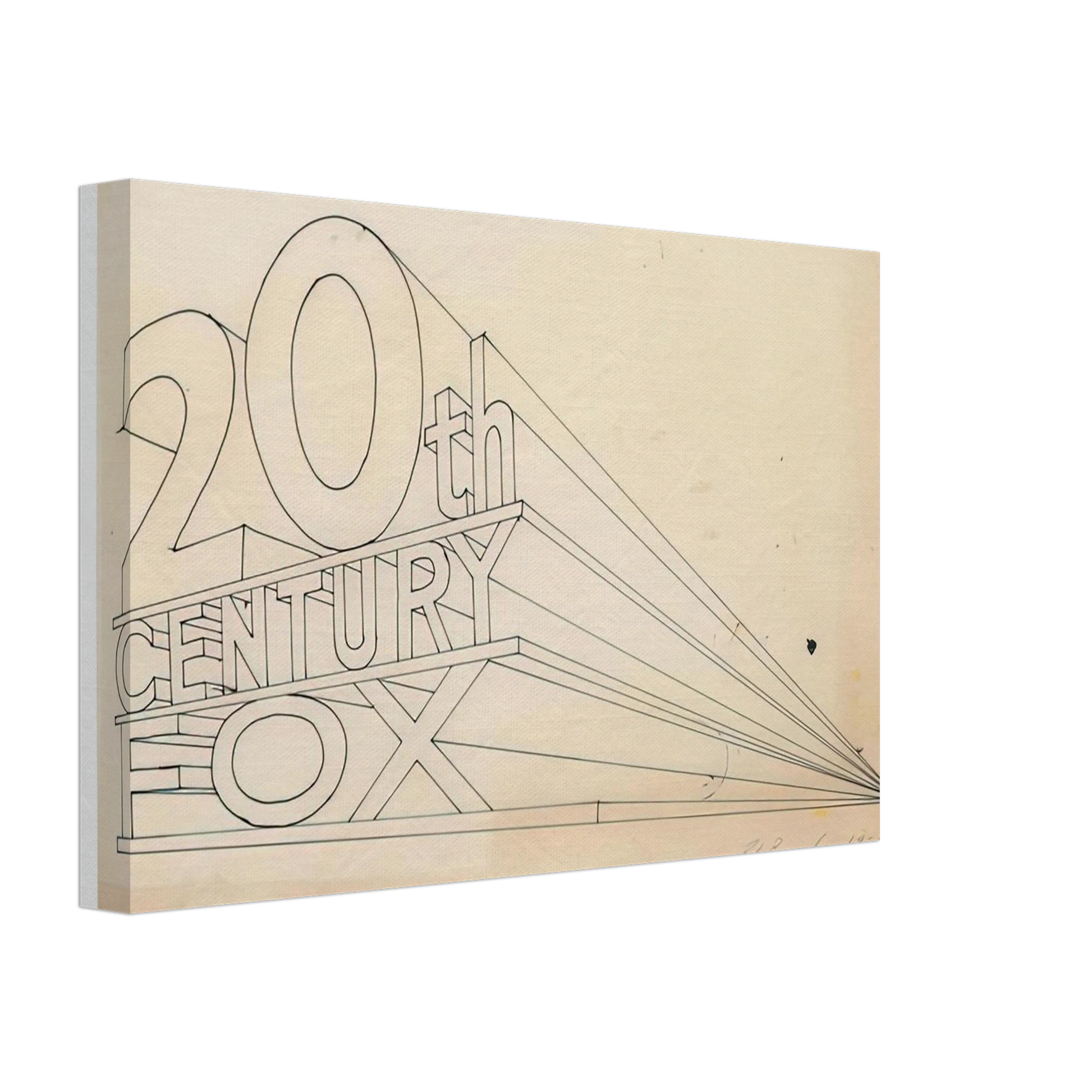 Edward Ruscha - TRADEMARK STUDY 4 1962 Canvas - 40x60 cm / 16x24 inches-canvas