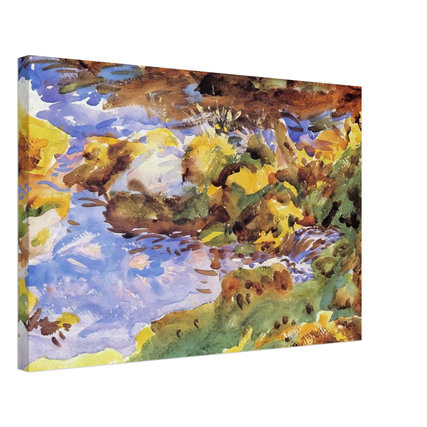 John Singer Sargent - The Alps Val D'Aosta, Purtud Canvas - 40x60 cm / 16x24 inches-canvas