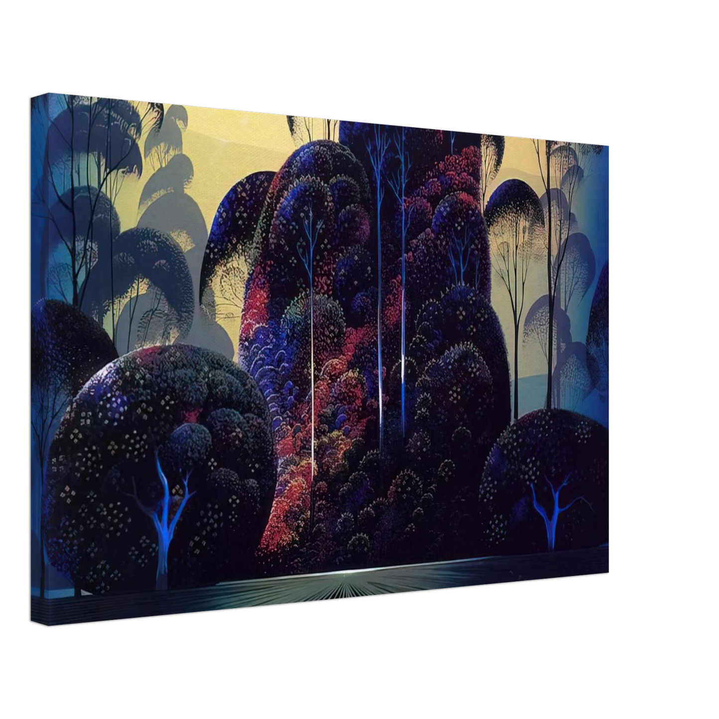 Eyvind Earle - Mendocino Canvas - 40x60 cm / 16x24 inches-canvas