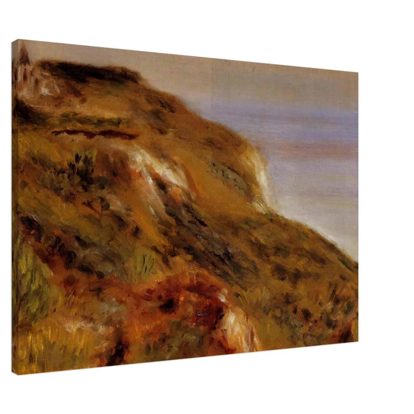 Pierre-Auguste Renoir - The Varangeville Church and the Cliffs Canvas - 20x30 cm / 8x12 inches-canvas