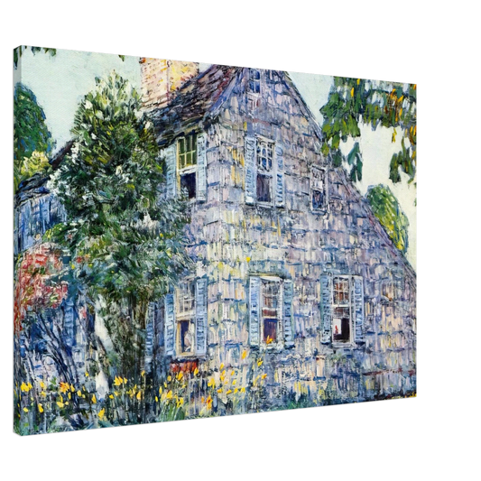 Childe Hassam - Old House, East Hampton Canvas - 20x30 cm / 8x12 inches-canvas