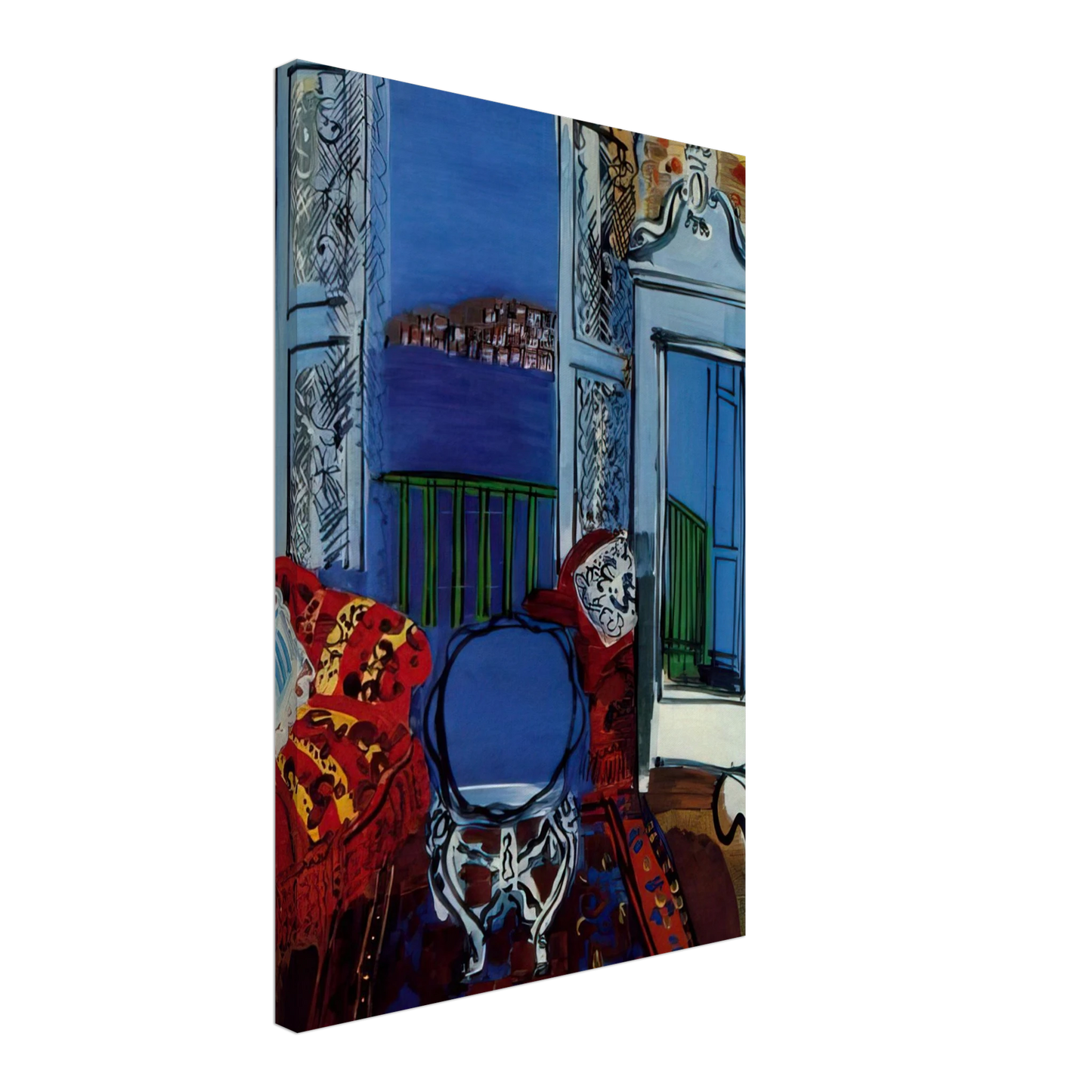 Raoul Dufy - OPEN WINDOW 1928 Canvas - 70x100 cm / 28x40 inches-canvas