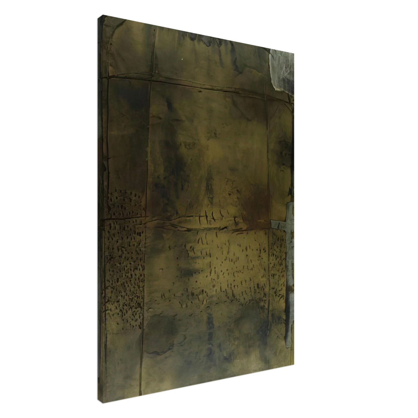 Antoni Tapies - GREY OCHRE 1958 Canvas - 20x30 cm / 8x12 inches-canvas