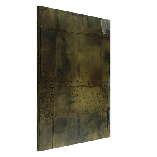 Antoni Tapies - GREY OCHRE 1958 Canvas - 20x30 cm / 8x12 inches-canvas