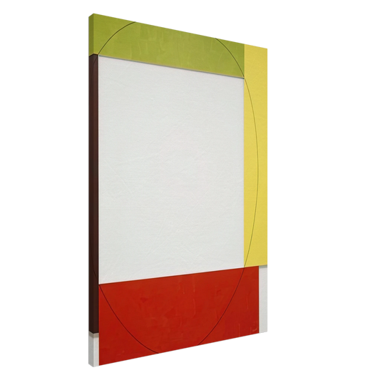 Robert Mangold - FOUR COLOR FRAME PAINTING 5 PARASOL UNIT 1984 Canvas - 20x30 cm / 8x12 inches-canvas