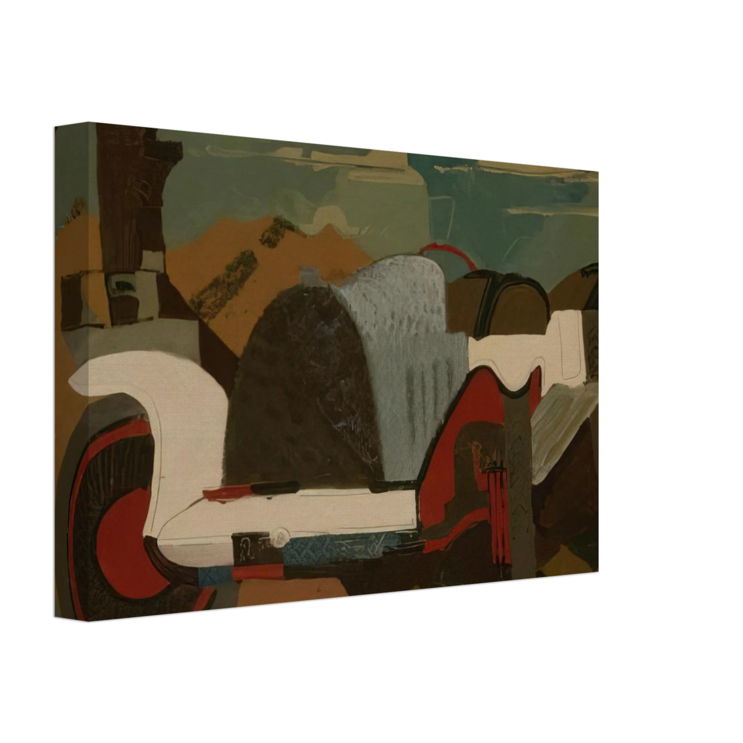 Charles Lapicque - La Bugatti - 1925 Canvas - 40x60 cm / 16x24 inches-canvas