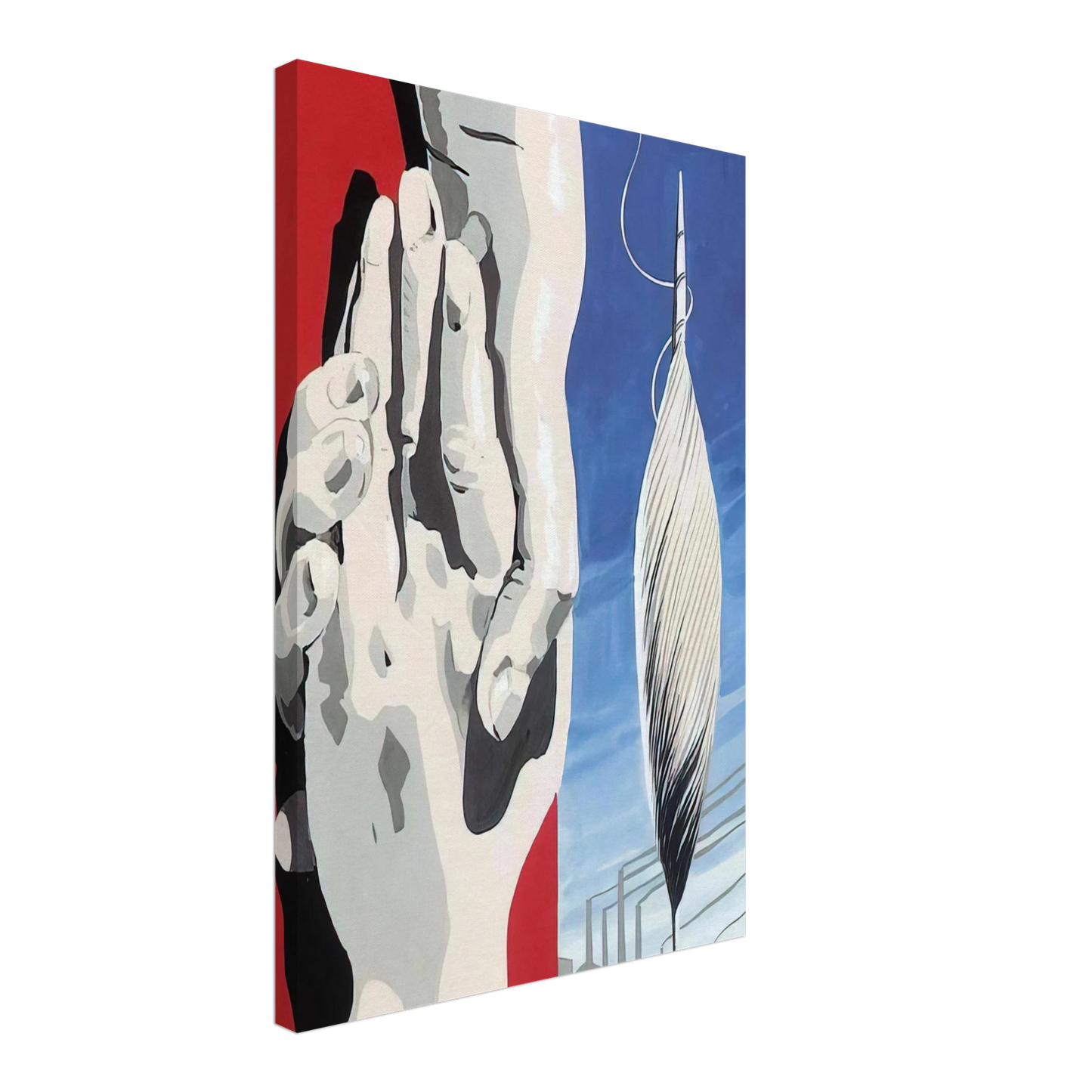 Rene Magritte - PROJECT OF POSTER THE CENTER OF TEXTILE WORKERS IN BELGIUM 1938 1 Canvas - 70x100 cm / 28x40 inches-canvas